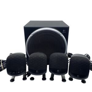 Logitech Z-540 4.1 Computer Speakers w Subwoofer Surround Sound 5 Piece Set